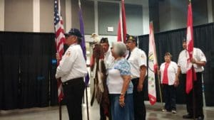 Seneca Nation veterans leads the morning color guard